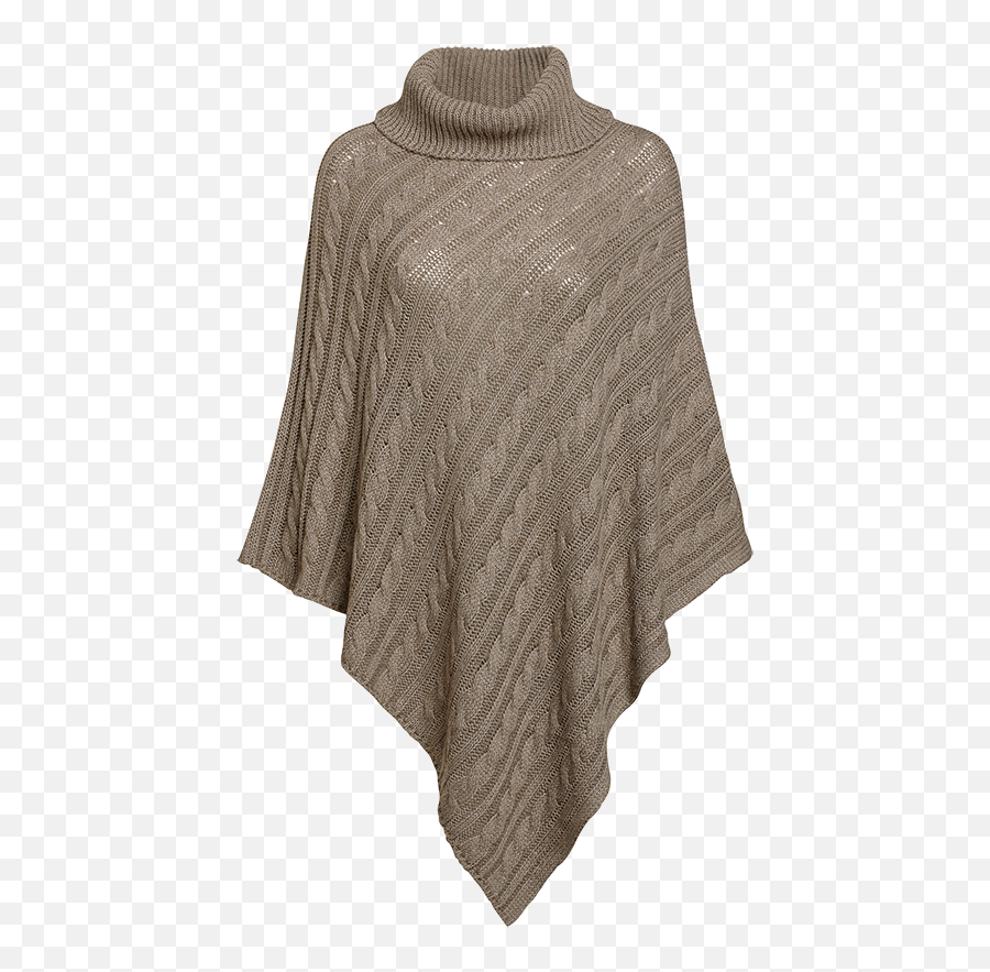Cable Knit Poncho Khaki - Wool Full Size Png Download Wool,Poncho Png