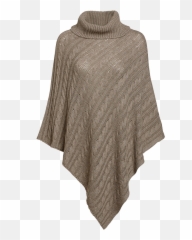 Cable Knit Poncho Khaki - Wool Full Size Png Download Wool,Poncho Png