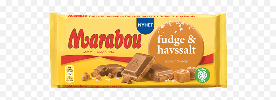 Marabou Fudge U0026 Sea Salt Chocolate - Marabou Fudge Png,Fudge Png