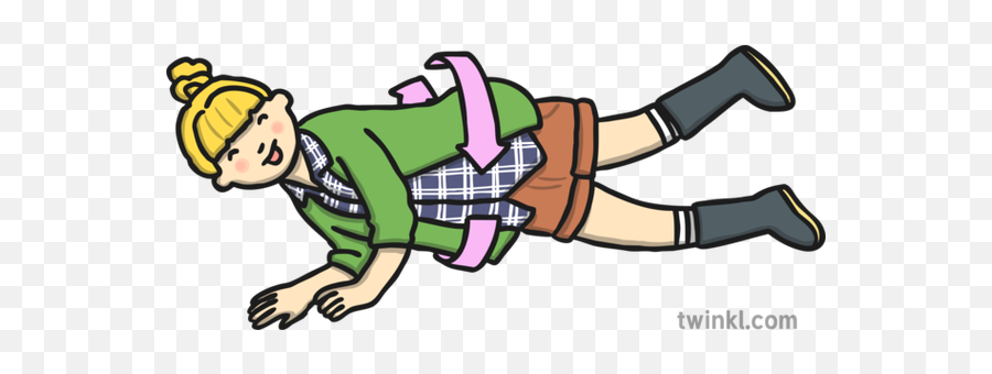 Rolling Person Illustration - Twinkl Rolling Person Png,Cartoon Person Png