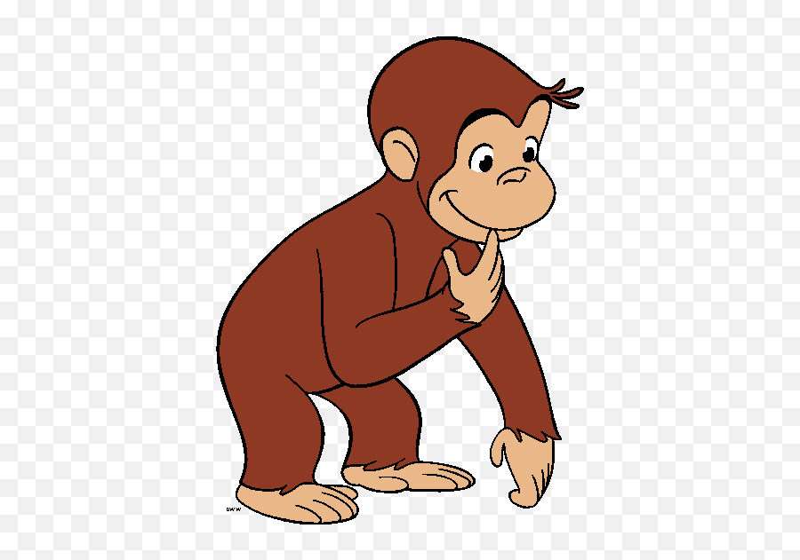 Free Curious George Black And White - Curious George A Monkey Png,Curious  George Png - free transparent png images 