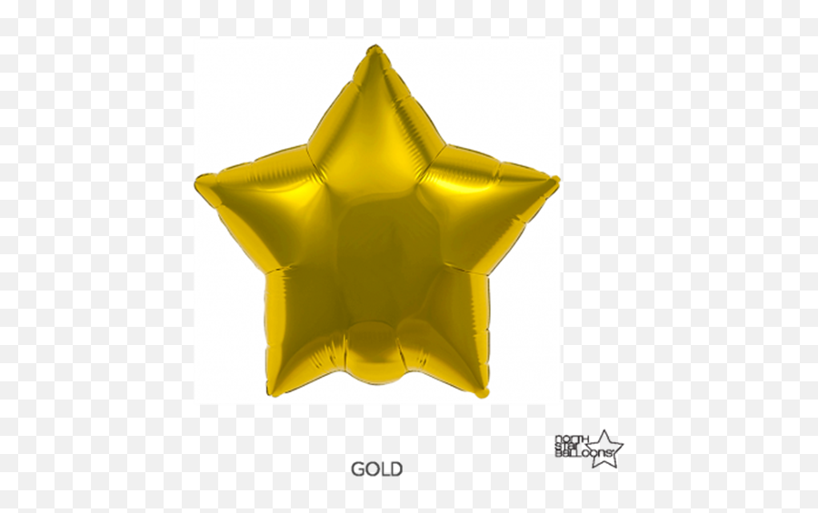Download Picture Of Foil Balloon Gold Star 23cm - Star Balloon Png,Golden Star Png