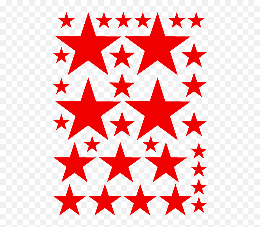 Star Wall Decals In Red - Stars Vinyl Png,Red Star Png