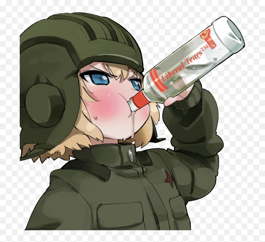 Download Hd Liberal Tears - Anime Girls Drinking Alcohol Russian Loli Drinking Vodka Png,Anime Tears Png