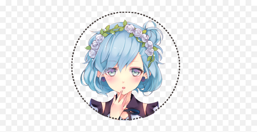 Download Flower Crown Anime Girl By Mayomie - Anime With Anime Flower Crown Png,Cute Anime Girl Png
