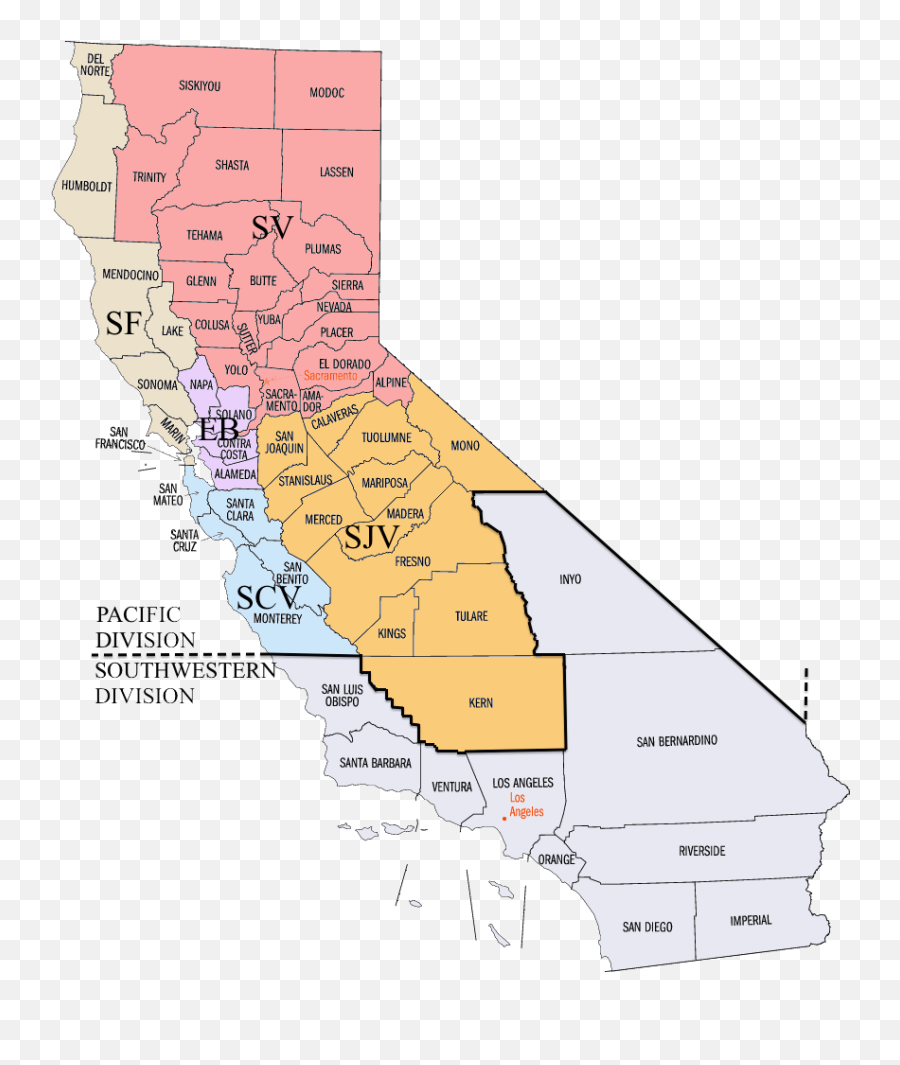 Idaho Ares - California Ares District Map Arrl Section Map California Png,California Map Png