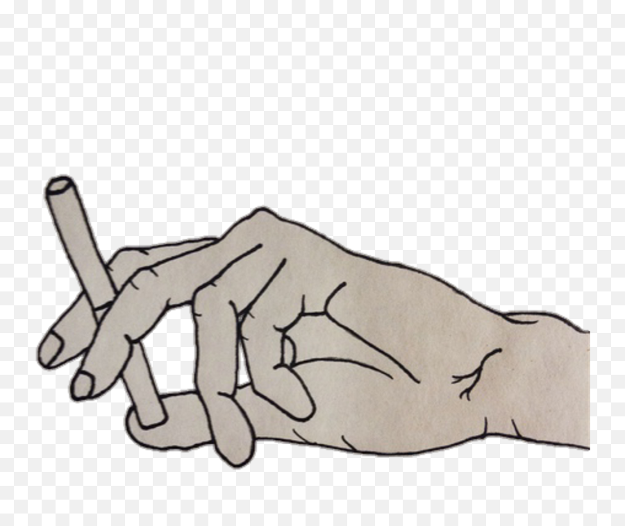 Kawaii Sketch Cigarette Smoking Smoker - Cigarette Drawing Png,Cigarette Smoke Transparent