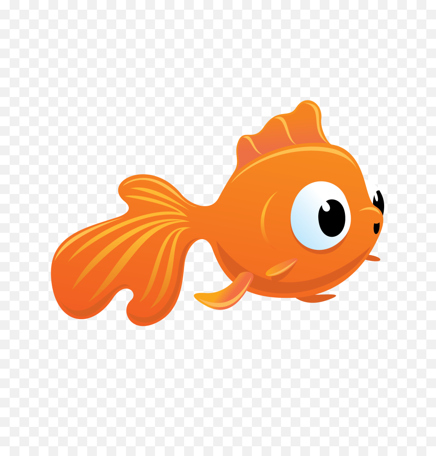 Goldfish Clipart Basic Fish - Cartoon Gold Fish Png,Goldfish Transparent