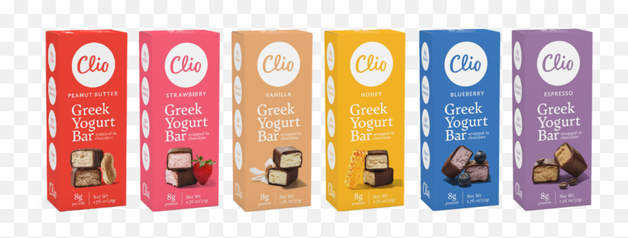 Clio Snacks Greek Yogurt Bars Wrapped In Chocolate - Clio Greek Yogurt Bar Png,Candy Bars Png