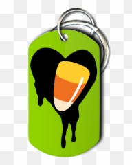 I Heart Candy Corn Key Chain - Lovely Png,Candy Corn Transparent