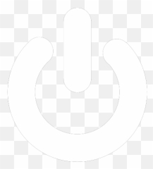 White Power Button Clip Art - vector clip art Logo Png