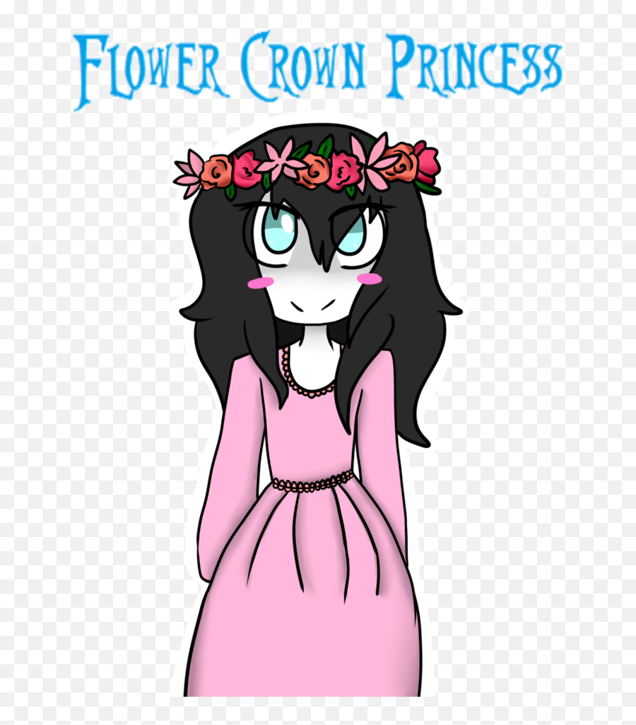 Princess Flower Crown Clipart - Cartoon Full Size Png Jeff The Killer With A Flower Crown,Crown Cartoon Png