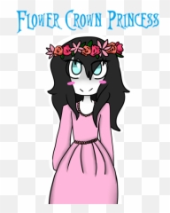 Princess Flower Crown Clipart - Cartoon Full Size Png Jeff The Killer With A Flower Crown,Crown Cartoon Png