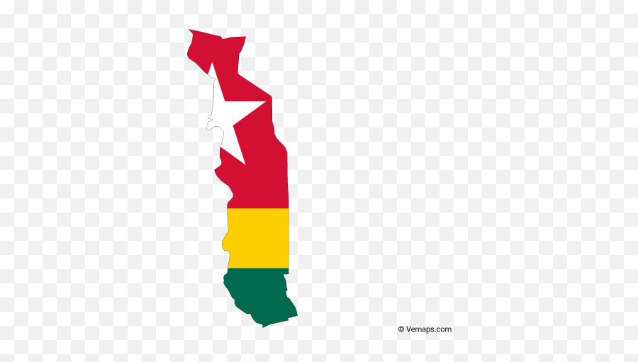 Flag Map Of Togo - Togo Map Flag Png,Deutschland Flagge Icon