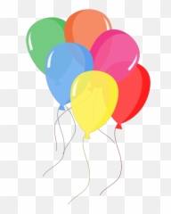 93 Transparent Multi Clipart Of Balloons Clipartlook - Balon Ulang Tahun Vector Png,Balloons Transparent