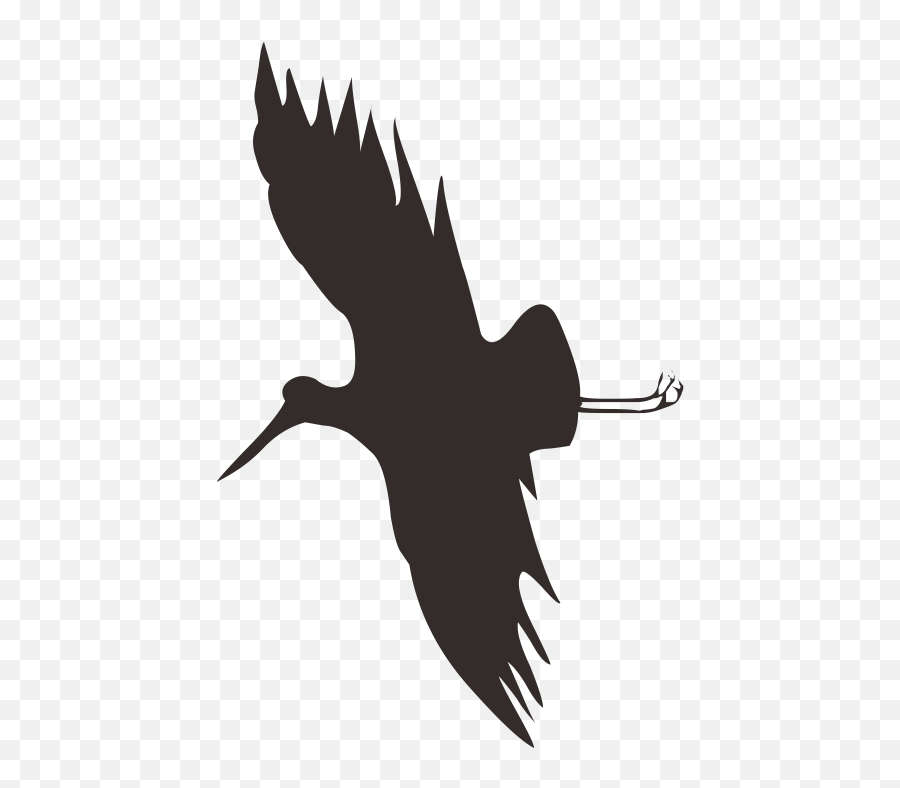 Bird Flight Crane Silhouette - Flying Crane Png Download Clipart Flying Bird,Crane Png