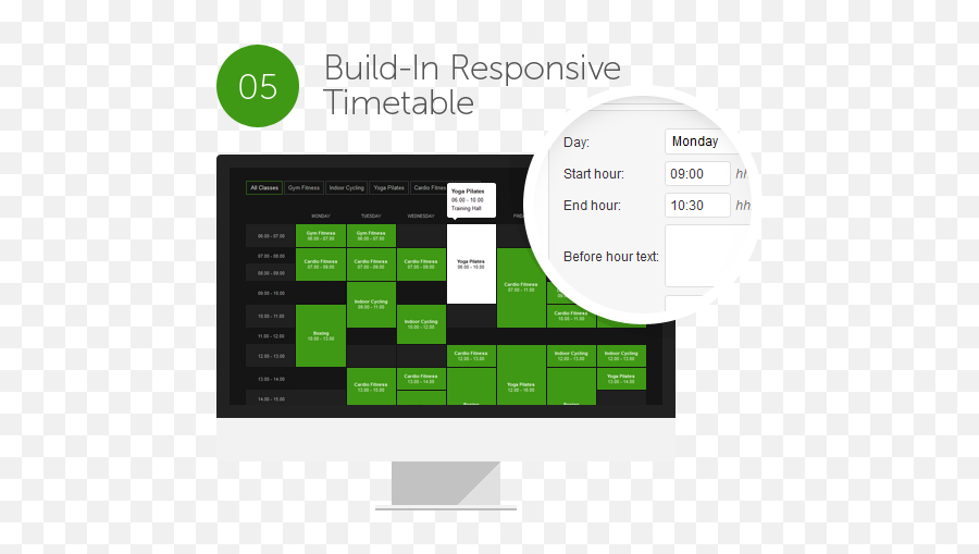 Responsive Gym Fitness Wordpress Theme - Fitness Schedule Wordpress Png,Icon Gym Timetable