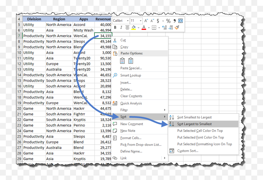 Excel Sort Value Color Icon Own Png Column