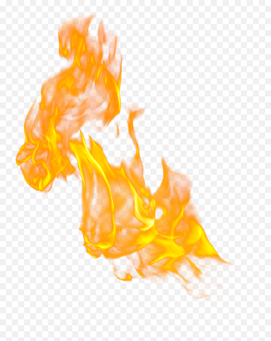 Flame Fire Combustion Yellow - Transparent Background Fire Png