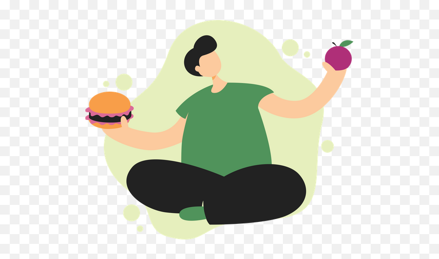 Hamburger Menu Icon - Download In Flat Style Boy Choose To Eat Apple Or Meat Use Cartoon Png,Hamburger Icon Vector