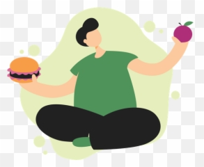 Hamburger Menu Icon - Download in Flat Style Boy Choose To Eat Apple Or Meat Use Cartoon png