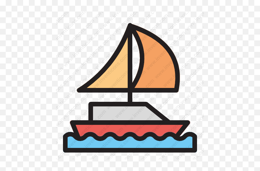 Download Beach Vacation Summer Holiday Sailboat Vector Icon - Marine Architecture Png,Sailing Icon
