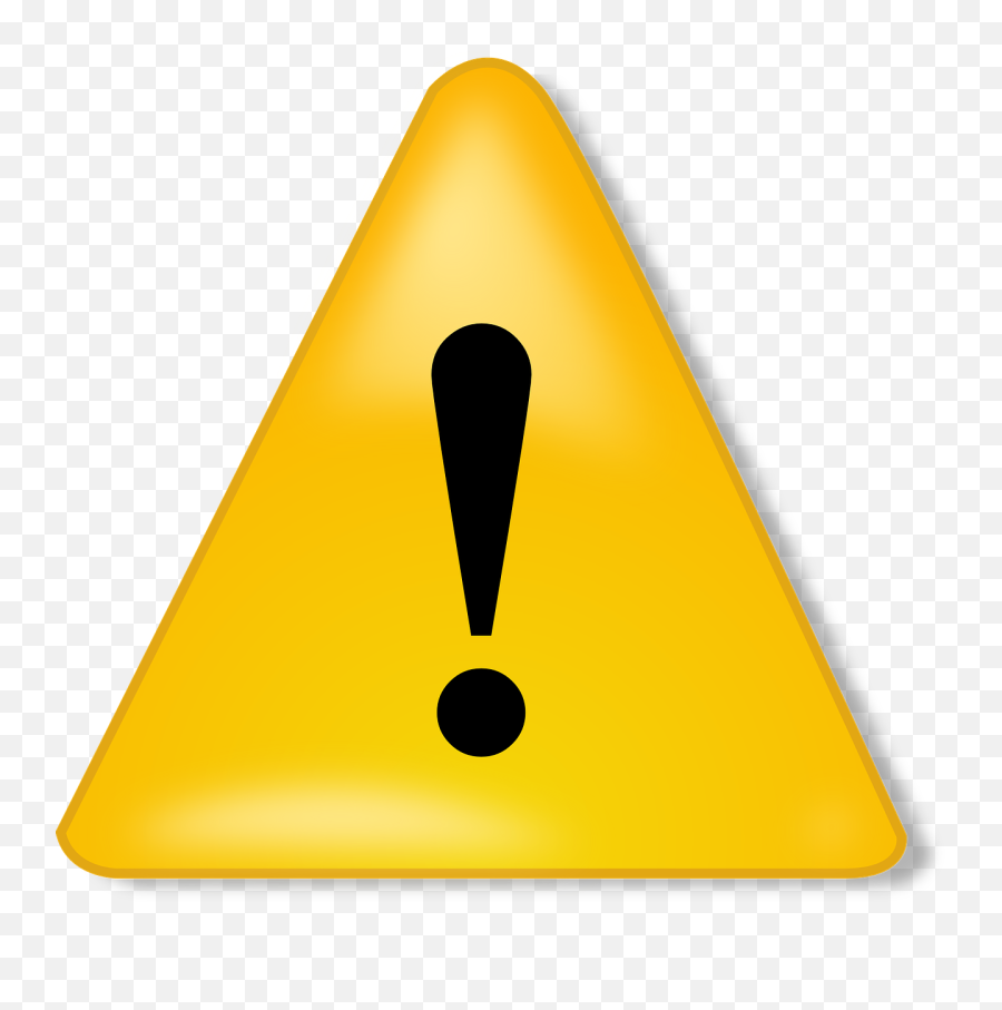 Illustration Of A Caution Symbol - Yellow Triangle With Danger Sign Transparent Background Png,Exclamation Point Png