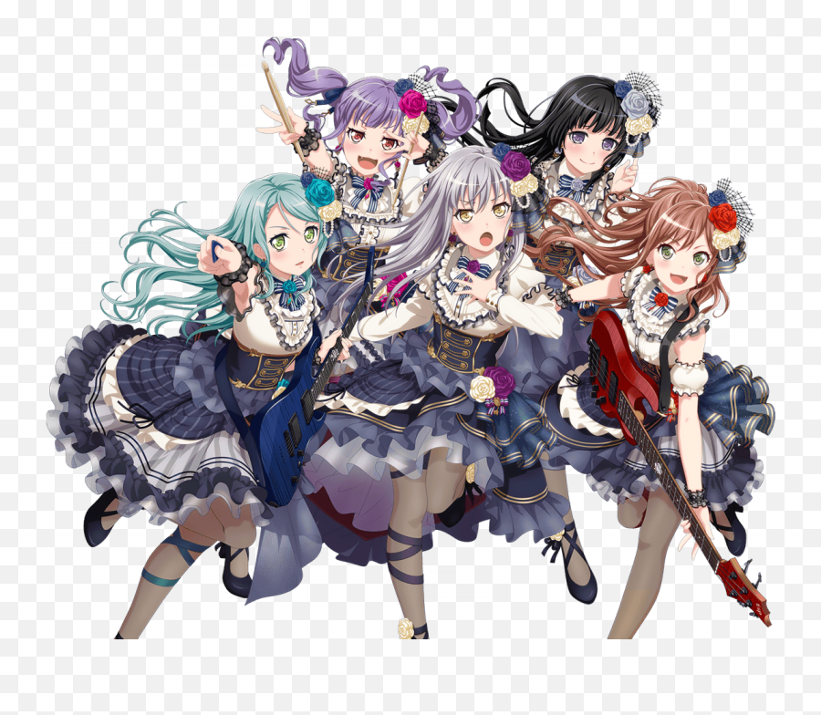 Roselia Bang Dream Wikia Fandom - Roselia Bandori Png,Anime Characters Png