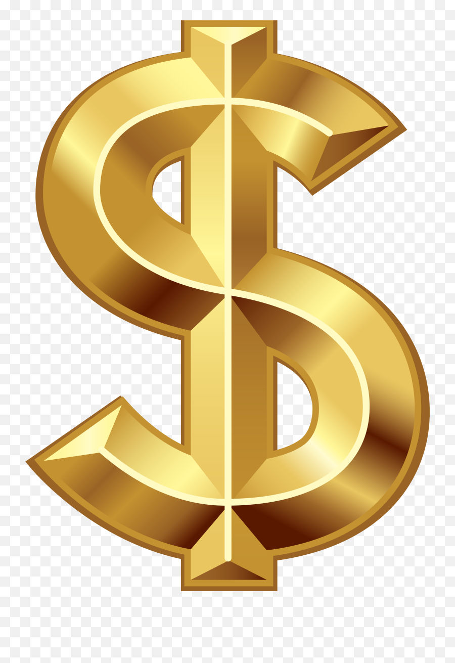 Chain Clipart Dollar Sign Transparent - Gold Dollar Sign Png,Dollar Sign Transparent