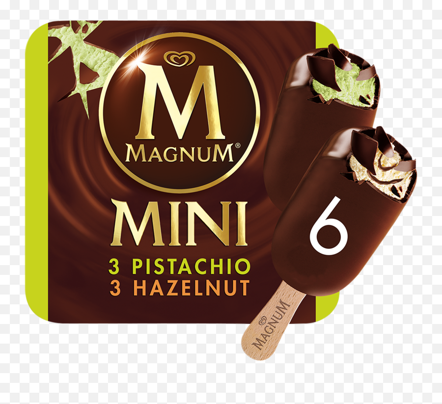 Magnum Mini Chocolate And Hazelnut Praline Ice Cream 6 X Png