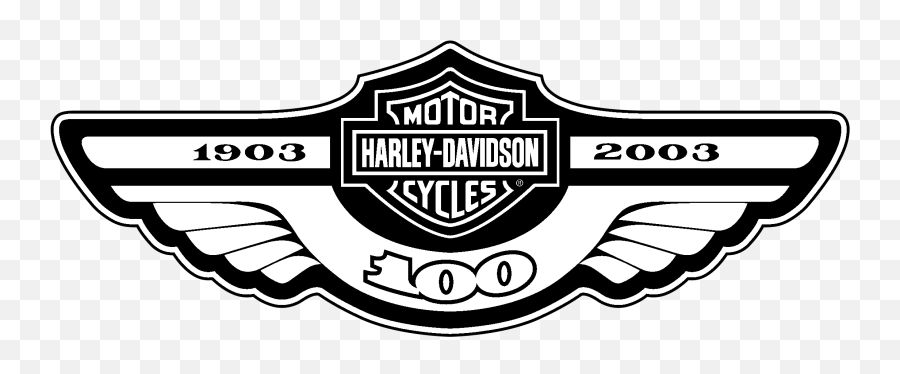Harley Davidson Logo Png Transparent - Harley Davidson 100th Decals,Harley Davidson Logo Black And White