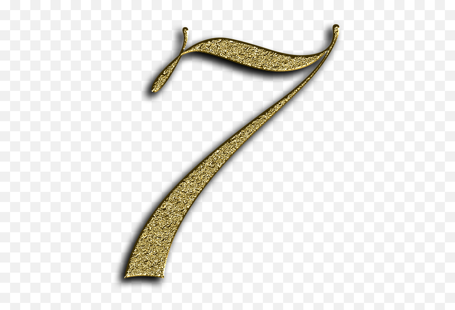 Number 7 Gold - Golden 7 Png,7 Png