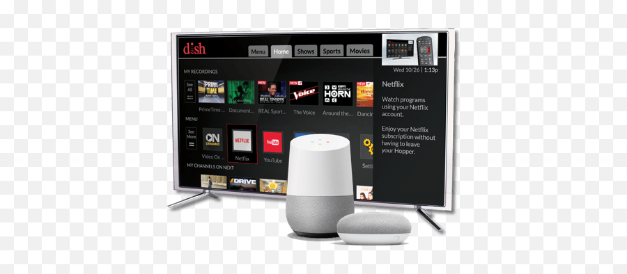 Watch Dish With Google Assistant Ok Network - Dish Network And Google Assistant Png,Google Assistant Logo Png
