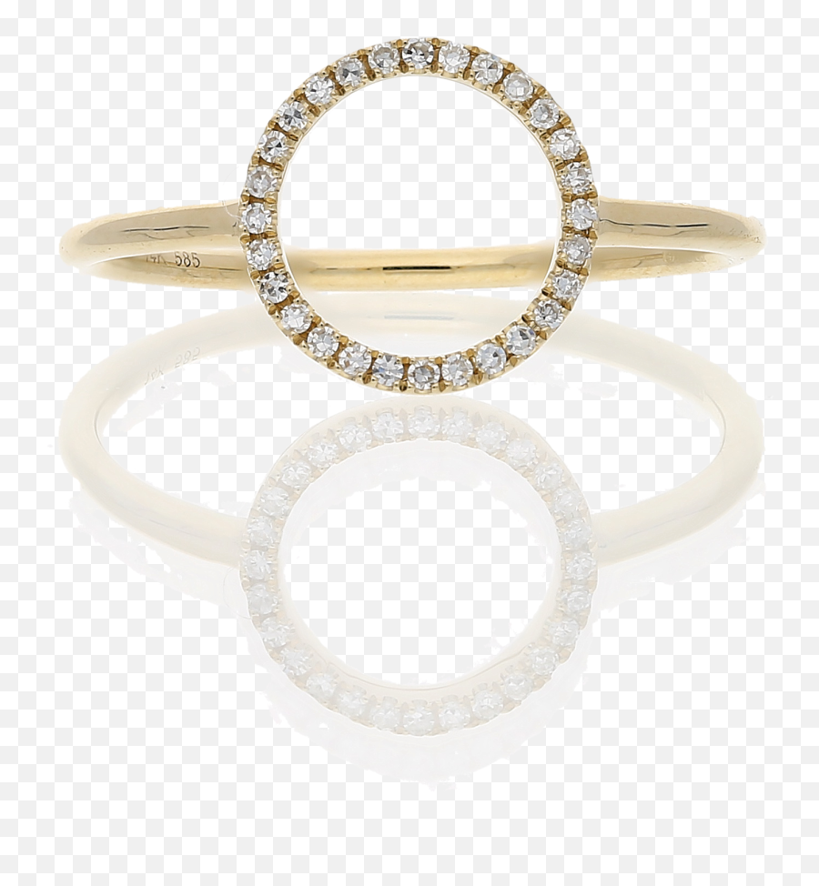 Eclipse 14ct Yellow Gold Diamond Set Circle Ring - Yellow Gold Circle Ring Png,Gold Circle Png