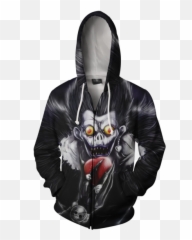 Death Note Ryuk Hoodie - Ryuk Zip Up Jacket Ryuk Death Note Png,Ryuk Png