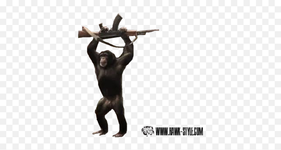 Free Ape With Ak47 Psd Vector Graphic - Vectorhqcom Macaque Png,Ak 47 Png