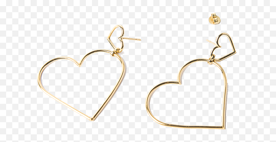Download Imagen De Broken Wire Double Heart Earrings - Solid Png,Double Heart Png