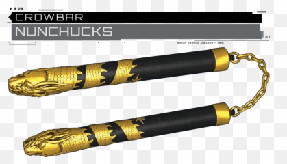 Twin Nunchucks From - Gold Dragon Nunchucks Png,Nunchucks Png