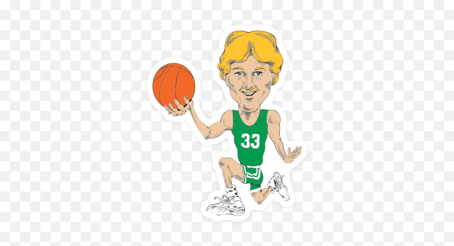 Larry Bird Caricature Sticker - Basketball Player Png,Larry Bird Png