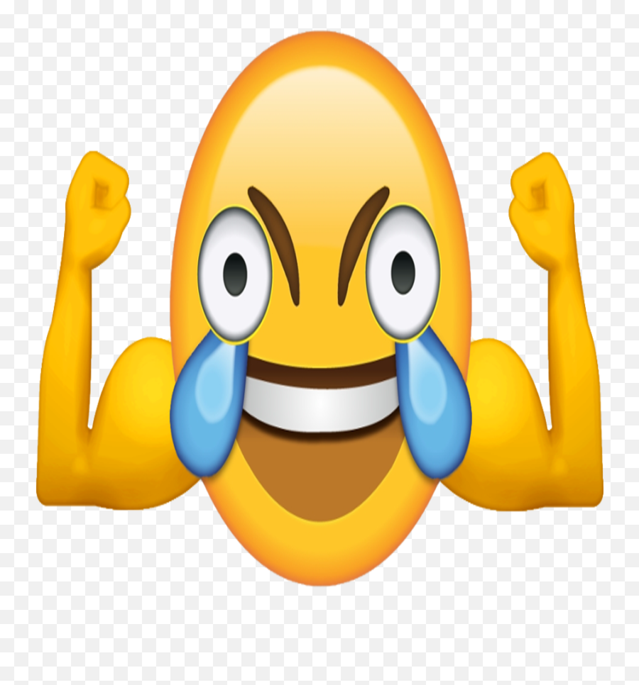 Buffed Aggressive Crying Laughing Emoji - Buff Laughing Crying Emoji Png,Laugh Cry Emoji Png