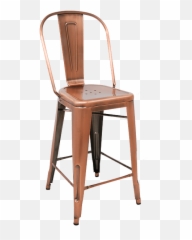 Bistro Style Metal Bar Stool In Copper - Brass Metal Bar Stools Png,Metal Bar Png