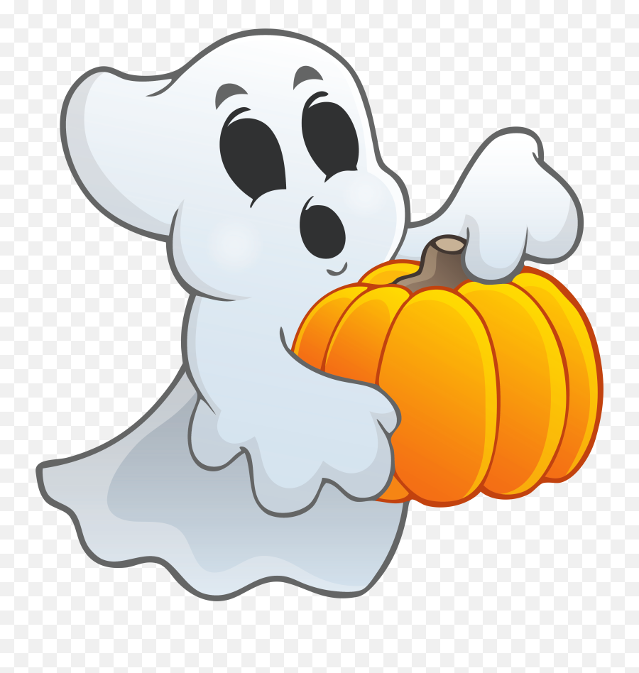 Pumpkin Clipart Ghost Transparent Free For - Ghost Pictures For Halloween Png,Pumpkin Clipart Png