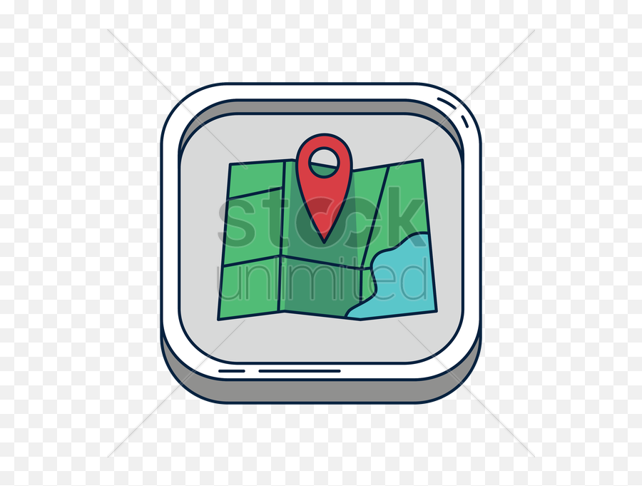 Paper Map With Pointer Icon Vector - Vertical Png,Google Maps Pointer Icon