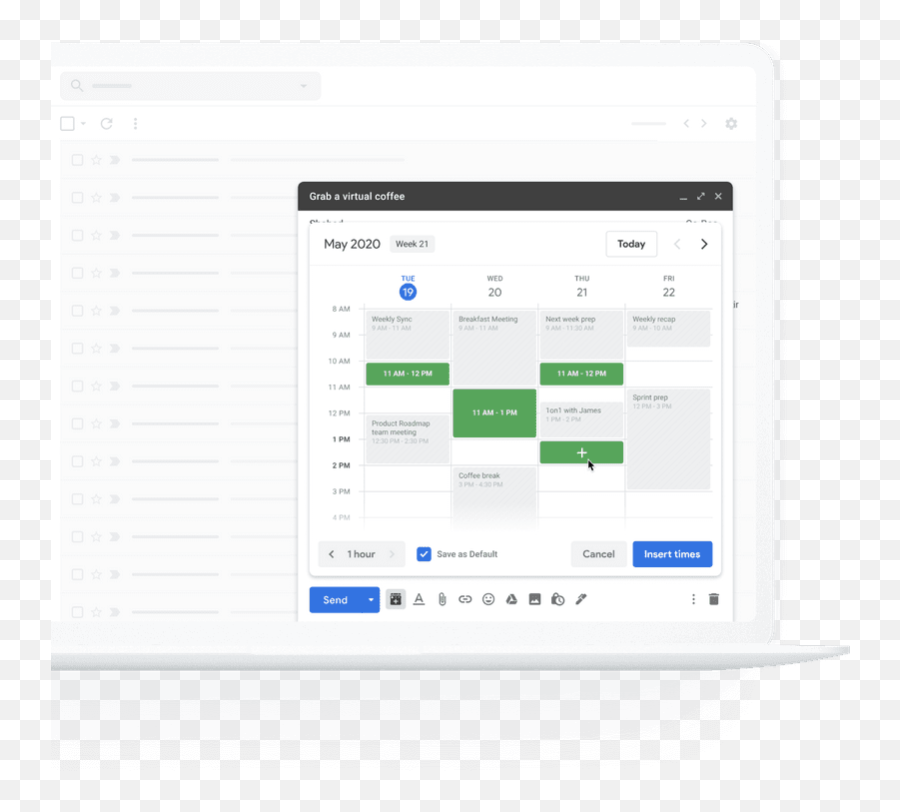 How To Easily Schedule Meetings In Gmail With Your Free Time - Vertical Png,Add To Google Calendar Icon