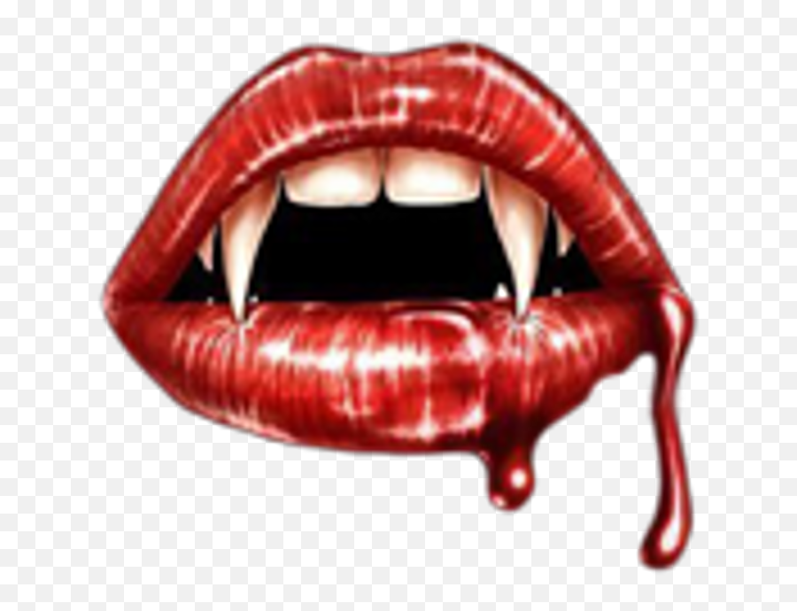 Download Hd Vampire Teeth Vampireteeth Mouth Lips Red - Vampire Teeth With Blood Png,Vampire Teeth Png
