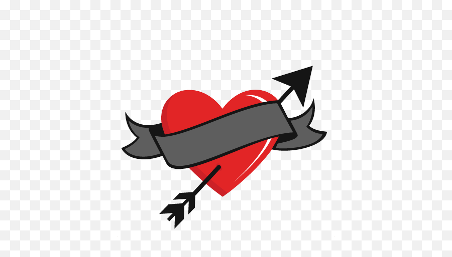 Arrow Through Heart Svg Scrapbook Cut File Cute Clipart - Arrow Through The Heart Png,Cute Arrow Png