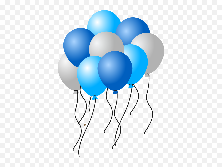 Blue And White Balloons Png - Balloon White And Blue Png,White Balloons Png