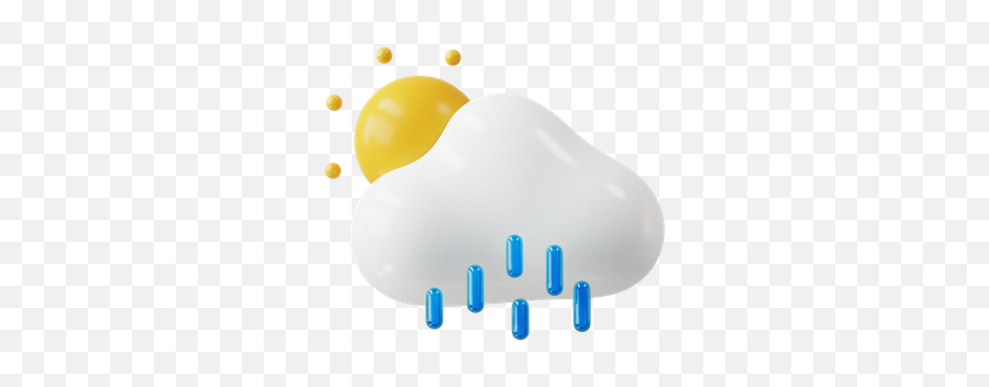 Sunny And Heavy Windy 3d Illustration - Dot Png,3d Sun Icon