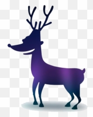 Transparent Reindeer Silhouette Png Icon Pngimagespics - Cartoon