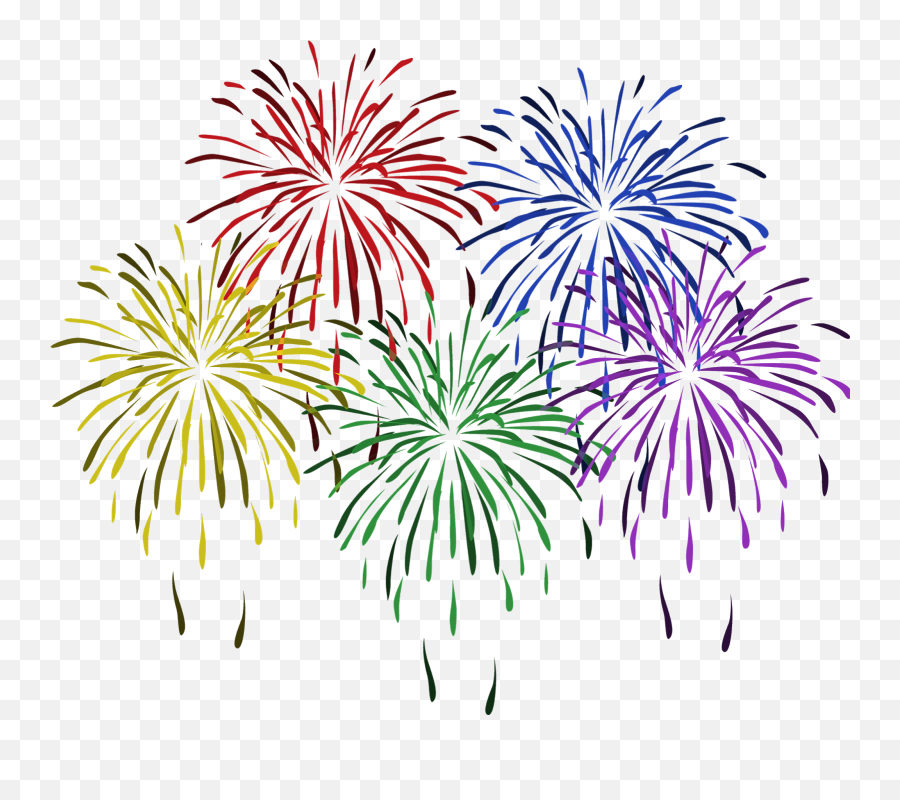 Clip Art Transparent Fireworks Png Clipart New Yearu0027s Eve - Happy New Year Fireworks Png,Fireworks Transparent Background